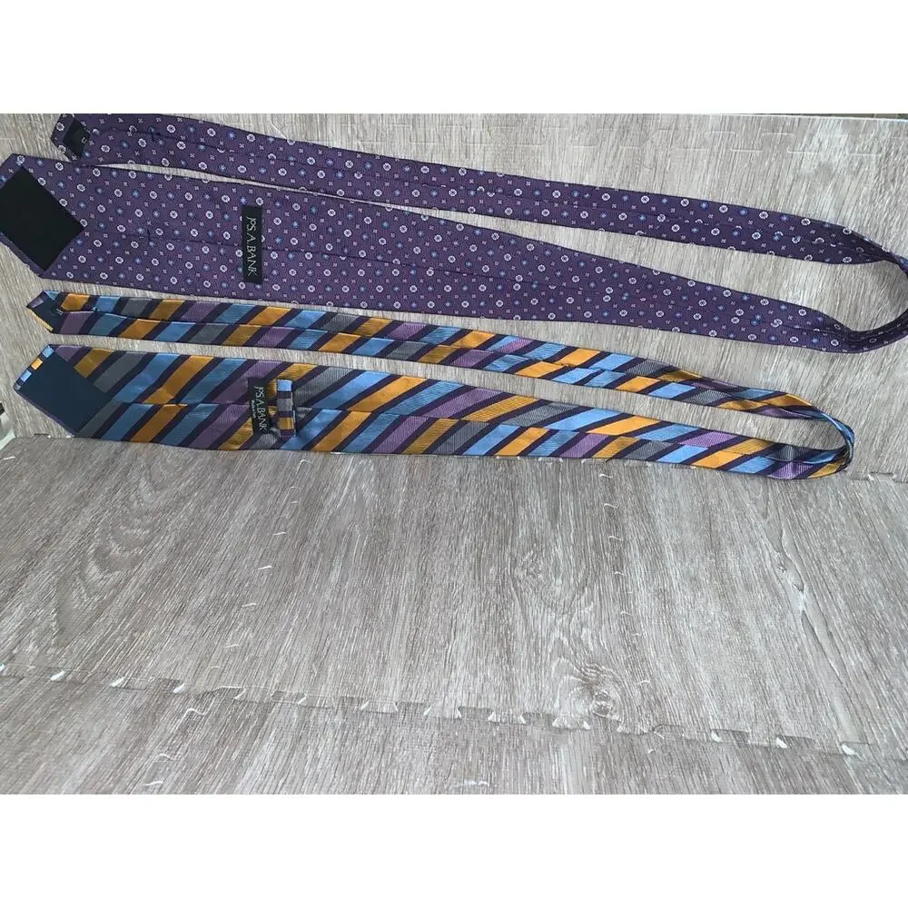 Jos. A. Bank  Men's Silk Striped Necktie‎ Set of 5 Multicolor